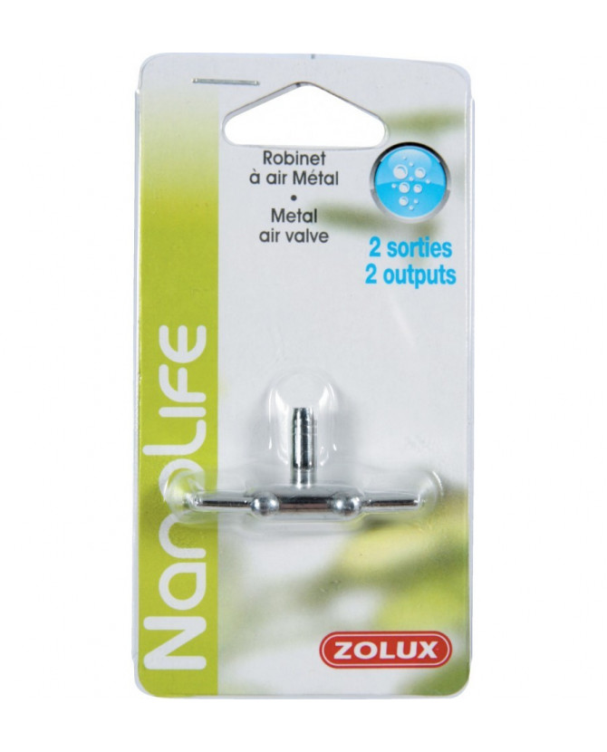 Zolux Tap Air Metal 2 outputs for silicone tube 4/6 mm