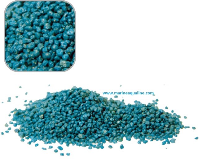 Wave Ghiaia Quarzo Ceramizzato Turchese 5 Kg Ø ca 4 mm