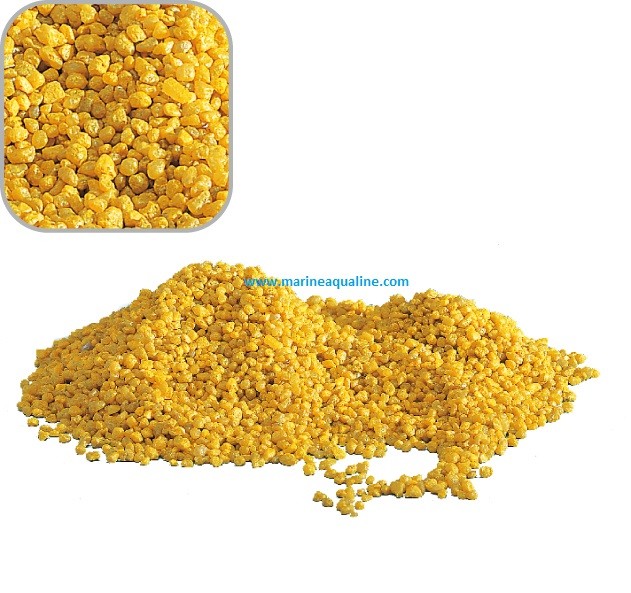 Wave Ghiaia Quarzo Giallo Ceramizzato 5 Kg Ø ca 4 mm