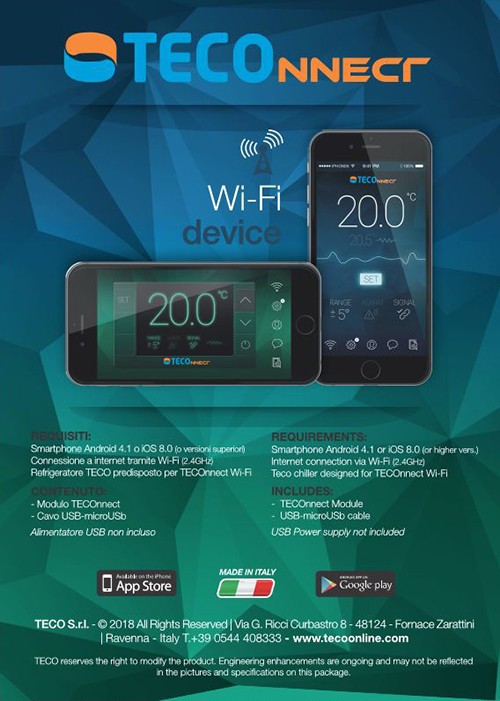 Teco TK 2000 Wi-Fi R290 Eco Refrigeratore ecologico per acquari fino a 2000 litri