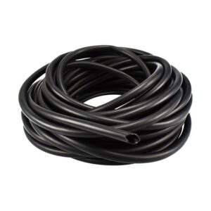 Tubo flessibile in silicone nero 25/33mm antialghe - 1 metro